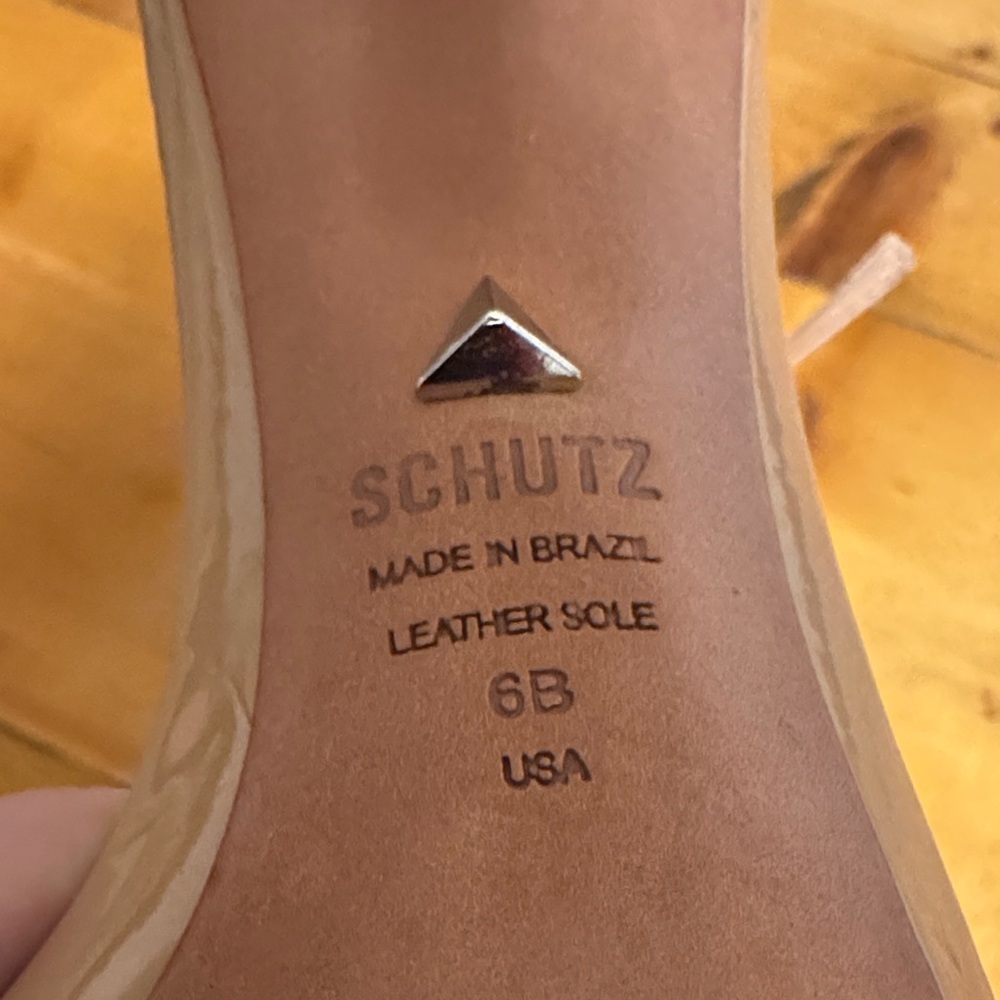 SCHUTZ Size 6 Nude Cady Lee Sandal Heels - Picture 3 of 8